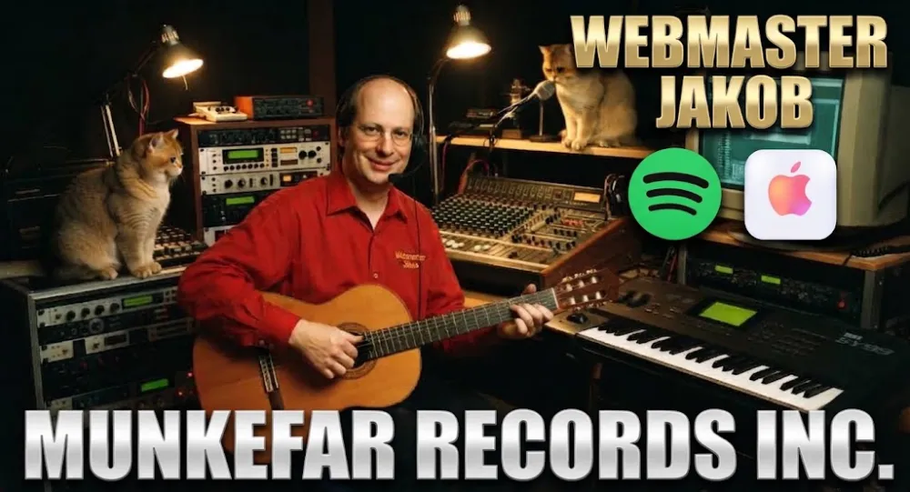 Jakob på slap line i studiet